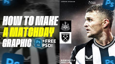 How To Make A Football Matchday Graphic On Photoshop FREE PSD YouTube