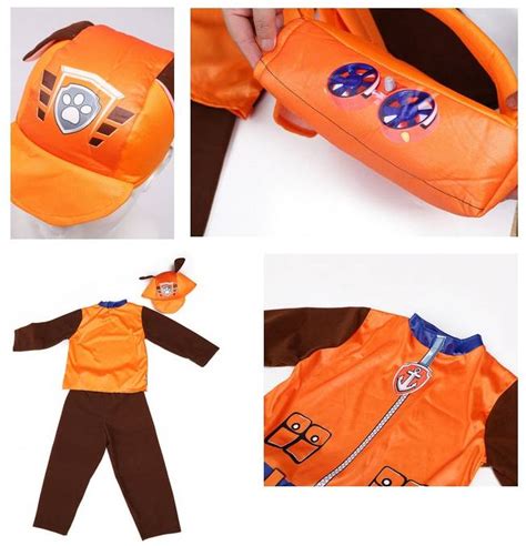 Paw Patrol Costume Set Kids Zuma Costume Cosplay Orange Outfit – instacos