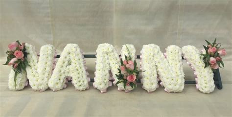 Nanny Floral Letters Nanny Funeral Tribute Cambridge Florists