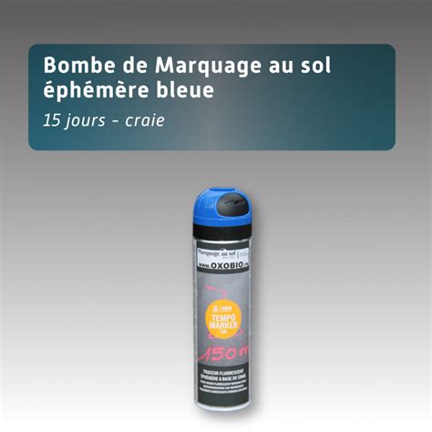 Bombe de Marquage au sol éphémère 15 jours craie 3 couleurs possible