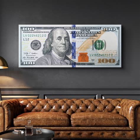 100 dollar bill for your interior! CanvasWay.com