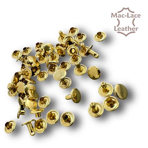 Double Cap 8mm Rivet Brass Pack Of 2000 Mac Lace Leather Buy Online