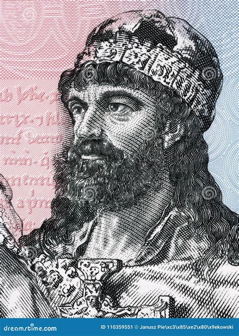 Mieszko I of Poland Portrait Stock Image - Image of zloty, poland ...