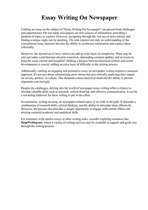 Essay On Newspaper 5