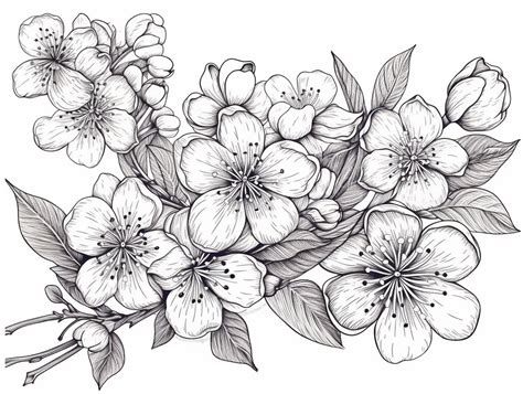 Apple Blossom Coloring Page Coloring Pages