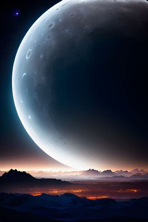 Download Ai Generated, Moon, Painting. Royalty-Free Stock Illustration ...