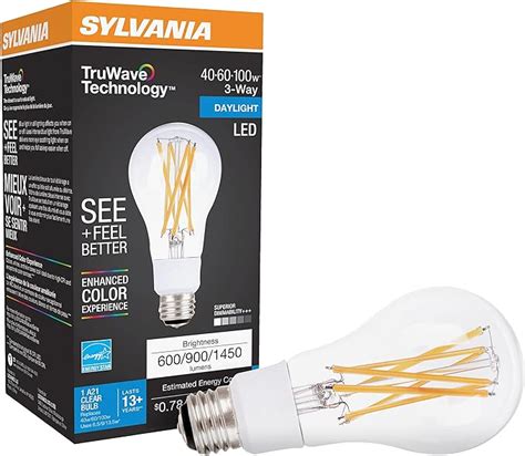 Sylvania LED TruWave Natural Series 3 Way A21 Light Bulb 40 60 100W