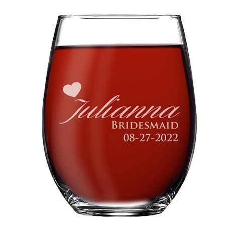 Personalized Stemless Wine Glasses Etched Wine Glasses Etsy