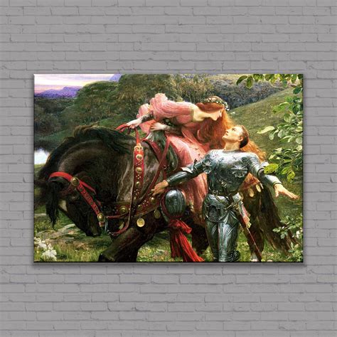 La Belle Dame Sans Merci By Sir Frank Dicksee Canvas Wall Ar Inspire Uplift