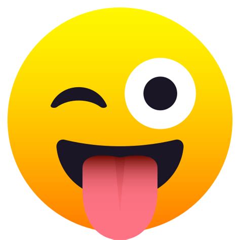 Emoji Un guiño de ojo con un guiño de lengua wpRock