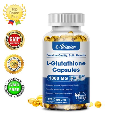 L Glutathione 120 Capsule Natural Antioxidant Anti Aging Skin Whitening