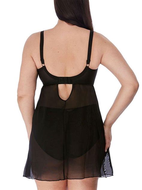 Nuisette Grande Taille Avec Soutien Gorge Sachi Noir Kiabi