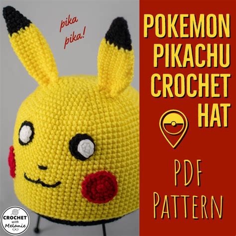 Pikachu Crochet Hat Pattern - Etsy