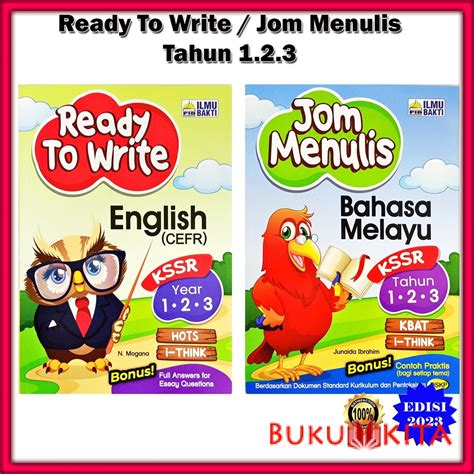 Buku Latihan Jom Menulis Bahasa Melayu Ready To Write English Tahun