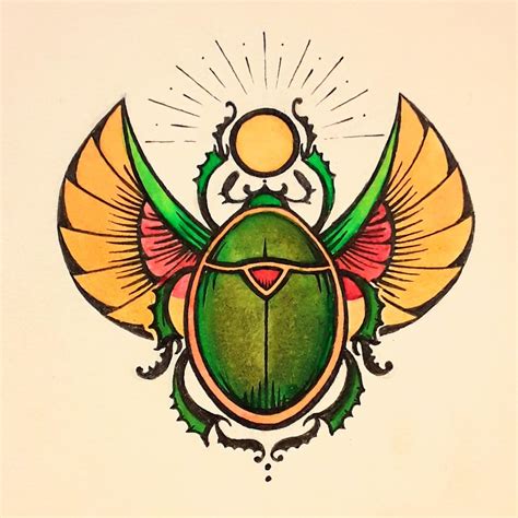 Scarab beetle tattoo design : r/TattooDesigns