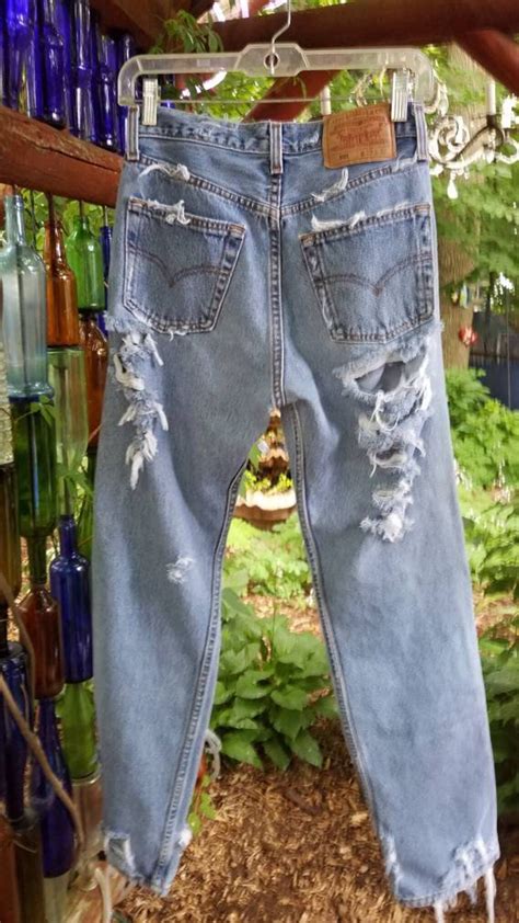 Vintage Distressed Levi S Jeans 501 Button Fly Actual Etsy