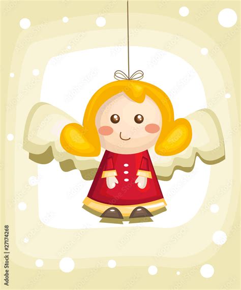 Cute cartoon angel, vector illustration Stock Vector | Adobe Stock