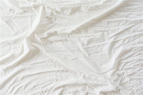 White Wrinkled Fabric Texture Stock Photo Image