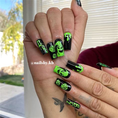 Oogie Boogie Glow In The Dark Press On Nail Set Etsy Artofit