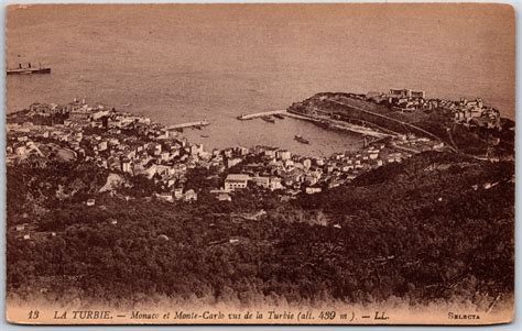 La Turbie Monaco Et Monte Carlo Vus De La Turbie Postcard Europe