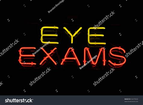 Eye Exam Optometrist Neon Sign Stock Photo 54279532 : Shutterstock