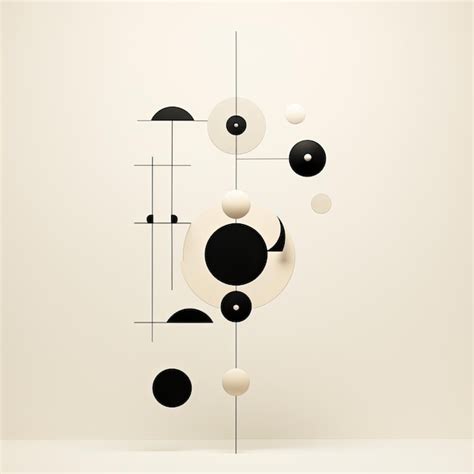 Premium AI Image | a black and white geometric shapes