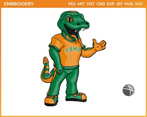 Florida A&M Rattlers - Mascot Logo (2013) - College Sports Embroidery ...