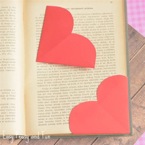 Heart Corner Bookmarks Easy Peasy And Fun