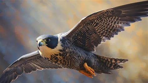 Premium AI Image | A peregrine falcon flying in the sky