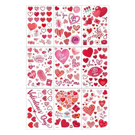 Herrnalise Valentine S Day Window Cling Stickers Decorations Removable