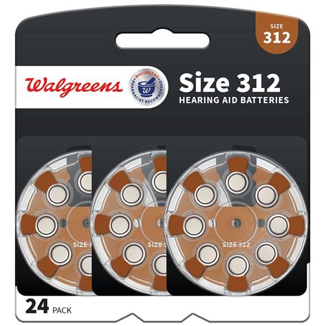 Walgreens Hearing Aid Batteries Zero Mercury 312 312 Walgreens