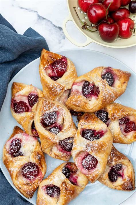 Easy Cherry Danish With Puff Pastry Vanilla Bean Cuisine Recipes