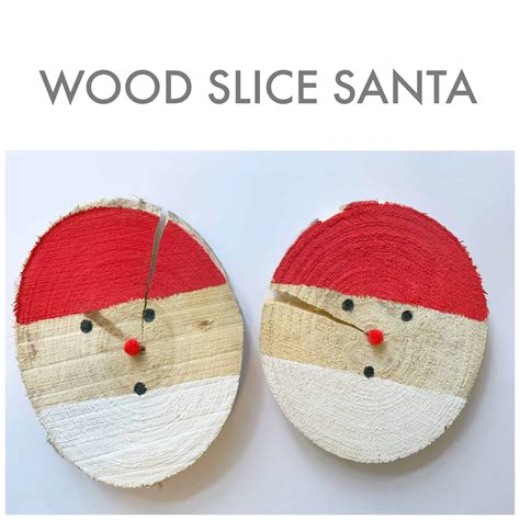 Wood Slice Santa Christmas Ornaments Emma Owl