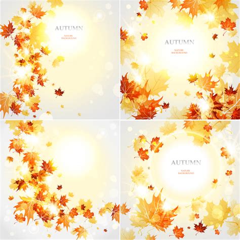 Professional painted autumn (fall) backgrounds vector free download ...