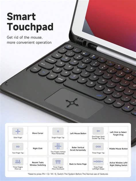 Touchscreen Tastatur Hülle kompatibel mit iPad 10 2 9 8 7