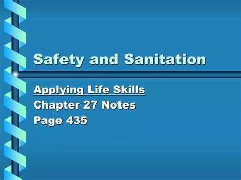 Ppt Safety And Sanitation Powerpoint Presentation Free Download Id