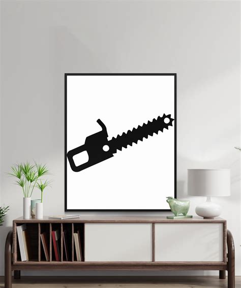 Chain Saw Clipart Image Digital Chainsaw Silhouette Chain - Etsy