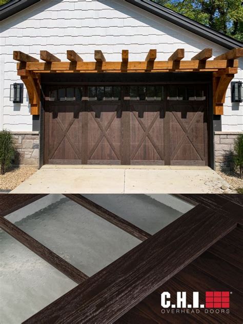 Shoreline Faux Wood Overlay Carriage House Garage Doors On Detached