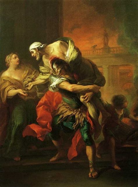 Aeneas Carrying Anchises Charles Andre Van Loo