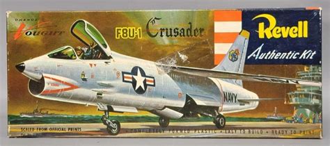 Revell Chance Vought F8u 1 Crusader Model Kit In A Type S Original Box