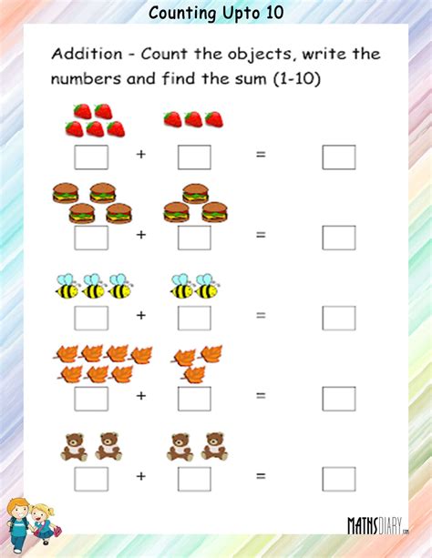 Addition Worksheet For Kg Maths Worksheet For Kg