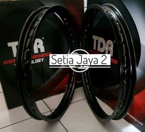 Velg Pelek Pelak Tdr Wx Shape Kotak Ring Lebar X Set Black