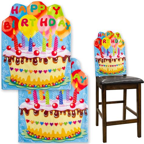 Fancy Land 2 Pcs Birthday Chair Cover For Classroom Happy