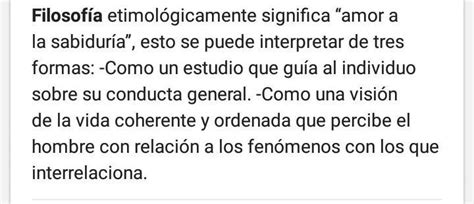 desde el punto de vista etimológico filosofía significa Brainly lat