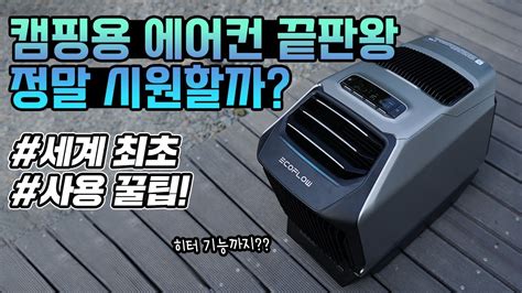 캠핑용 휴대용 에어컨의 끝판왕 에코플로우 웨이브2 상세리뷰 사계절 사용이 가능한 캠핑용품 YouTube