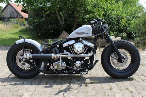 Harley Davidson Softail Evo Bobber Old School Look Penzl Auspuff