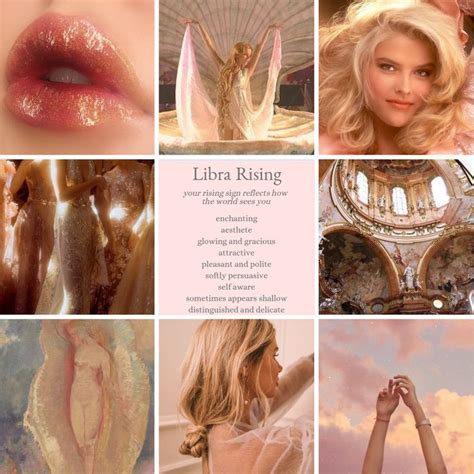 A Collage Of Photos With The Words Libra Rising On Them And Images Of