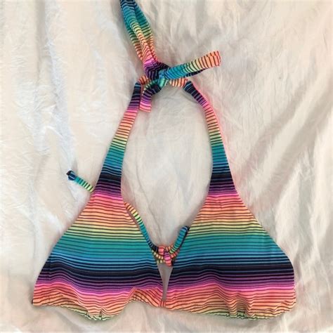 Victoria S Secret Swim Rainbow Stripe Bikini Set Poshmark