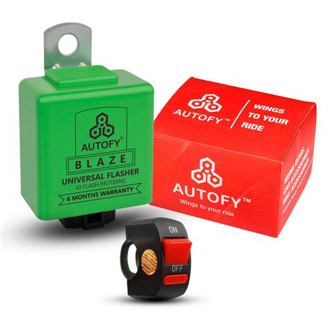 Autofy Blaze Universal Bike Hazard Flasher Relay Highway Indicator