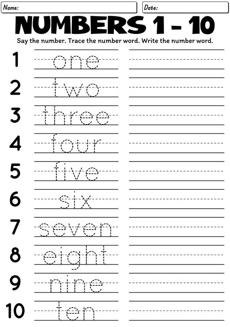 Numbers In English 1 To 100 Worksheets